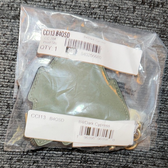 Coach Tree Coin Purse Bag Charm Wallet in Dark Cypress Glovetanned Leather NWT - Picture 6 of 13